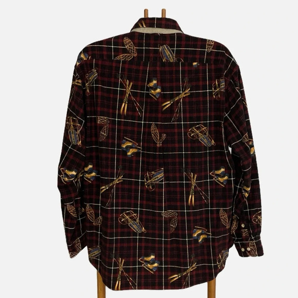 Tommy Hilfiger Men’s Button Down Flannel Shirt Size XL Winter Plaid Red Black - Picture 2 of 10